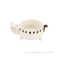 Luxury Cat Shaped Ceramic Pet Dog Feeding Bowl